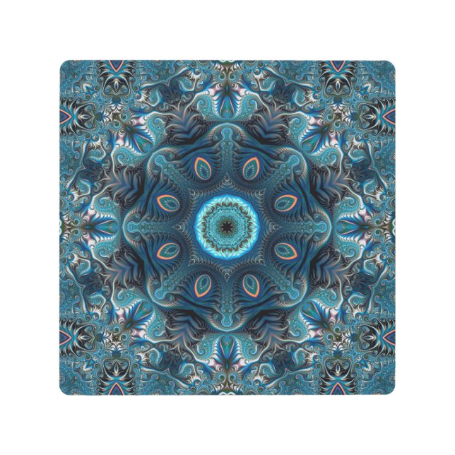 Impresión En Metal Mandala espacial misteriosa (Anverso)