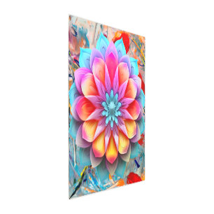 Impresión En Metal Mandala Flower art