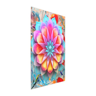 Impresión En Metal Mandala Flower art