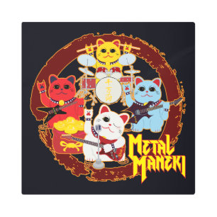 Impresión En Metal Maneki metalizado