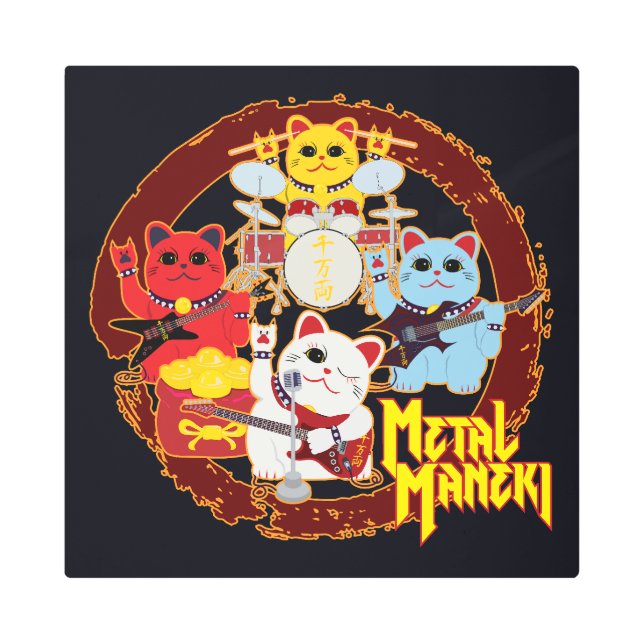 Impresión En Metal Maneki metalizado (Anverso)
