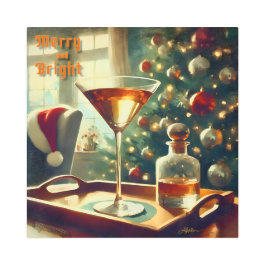 Impresión En Metal Manhattan Martini For Santa