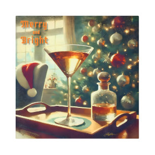Impresión En Metal Manhattan Martini For Santa