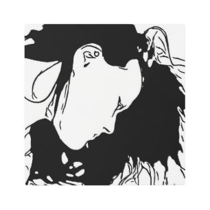 Impresión En Metal Mantenga el pelo hacia atrás