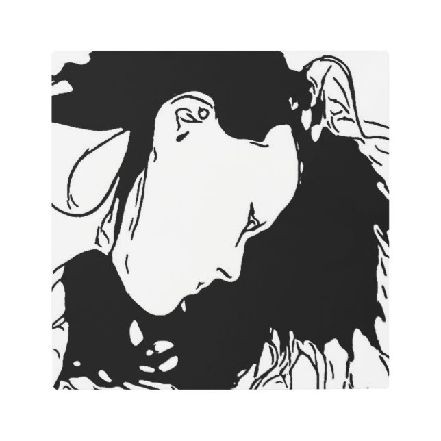 Impresión En Metal Mantenga el pelo hacia atrás (Anverso)