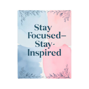 Impresión En Metal Manténgase centrado e inspirado