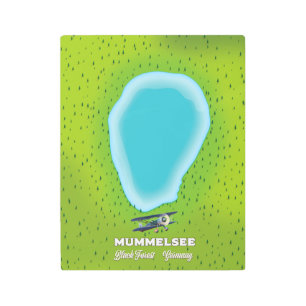 Impresión En Metal Mapa de Alemania de la Selva Negra.