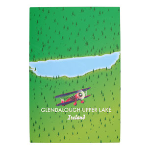 Impresión En Metal Mapa de Glendalough Upper Lake Ireland