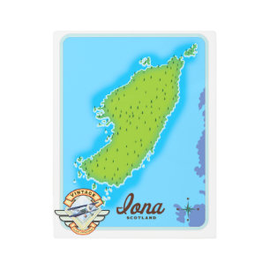 Impresión En Metal Mapa de iscotland de Iona
