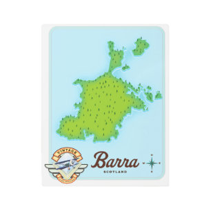 Impresión En Metal Mapa de la esclusa de Barra