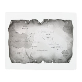 Impresión En Metal MAPA DE MESOPOTAMIA 20" x16 "