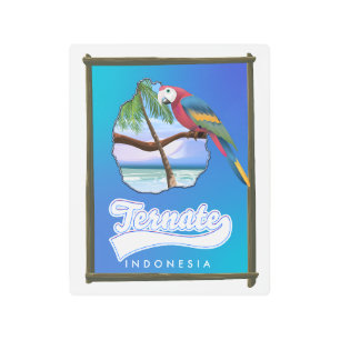 Impresión En Metal Mapa de viajes de la Isla Nias Indonesia