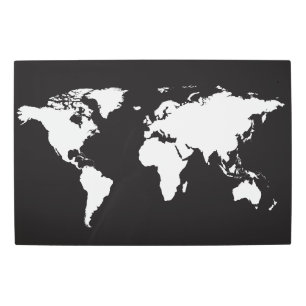 Impresión En Metal mapa del mundo