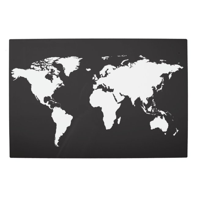 Impresión En Metal mapa del mundo (Anverso)