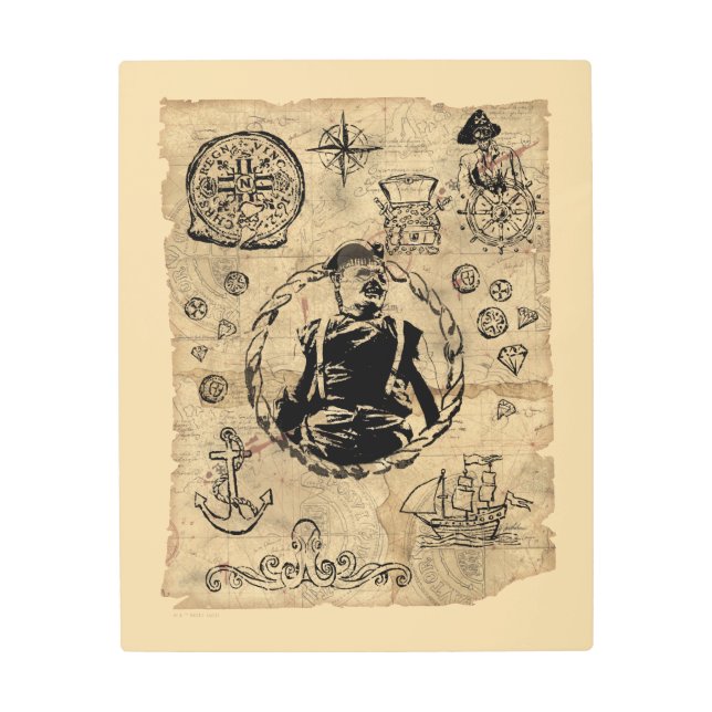 Impresión En Metal Mapa del tesoro eslovaco de Goonies (Anverso)