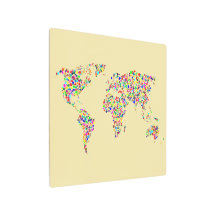 Mapa mundial en filtro de niebla