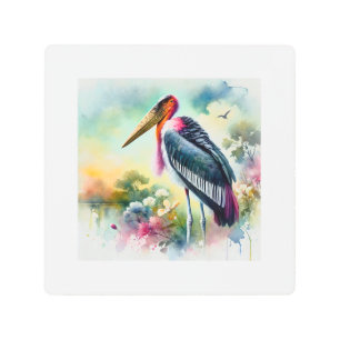Impresión En Metal Marabou stork in the wild 180924AREF130 - Watercol
