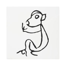 Impresión En Metal Maravilloso mono zodiaco chino #001-