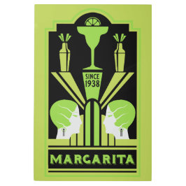 Impresión En Metal Margarita Art Deco Cocktail