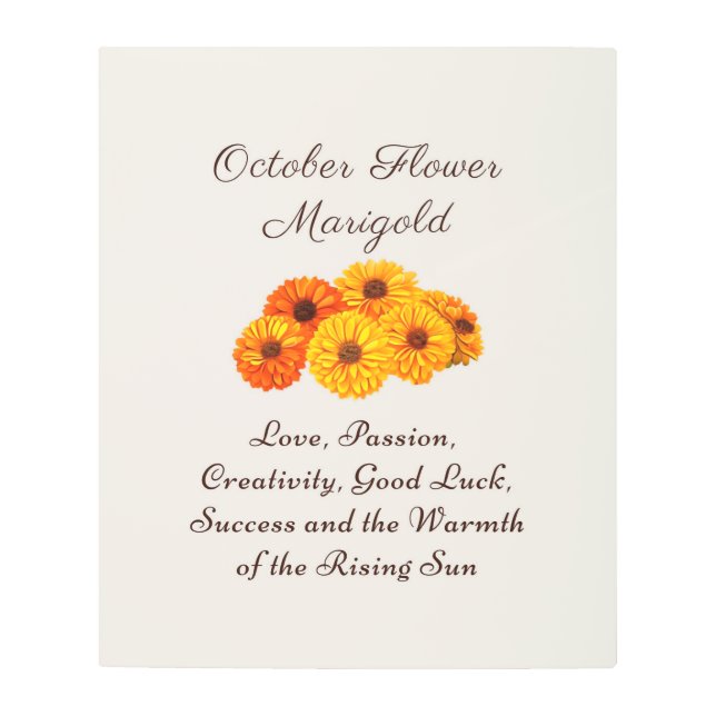 Impresión En Metal Marigold Elegant (Anverso)