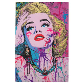 Impresión En Metal Marilyn Monroe Art Deco