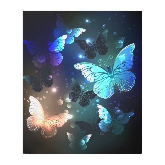Impresión En Metal Mariposa nocturna fluida (Anverso)