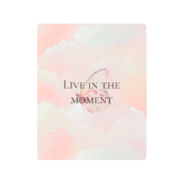 Impresión En Metal Mariposa Rosa bonito En Las Nubes