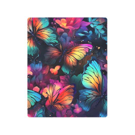 Impresión En Metal Mariposas arcoiris