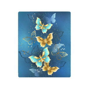 Impresión En Metal Mariposas doradas