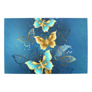 Impresión En Metal Mariposas doradas