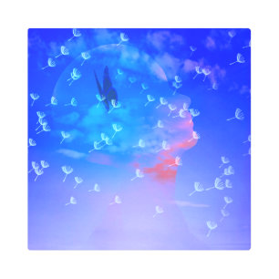 Impresión En Metal Mariposas en mi cabeza