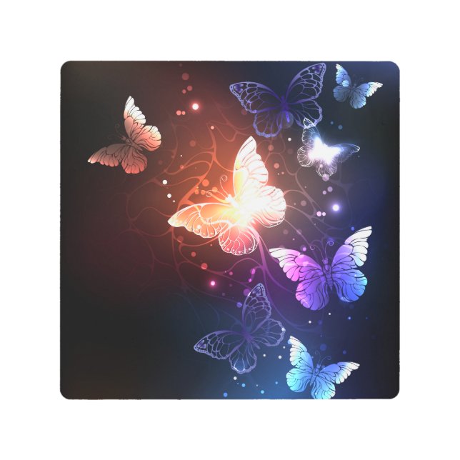 Impresión En Metal Mariposas nocturnas brillantes (Anverso)