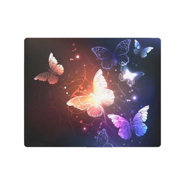 Impresión En Metal Mariposas nocturnas brillantes (Anverso)