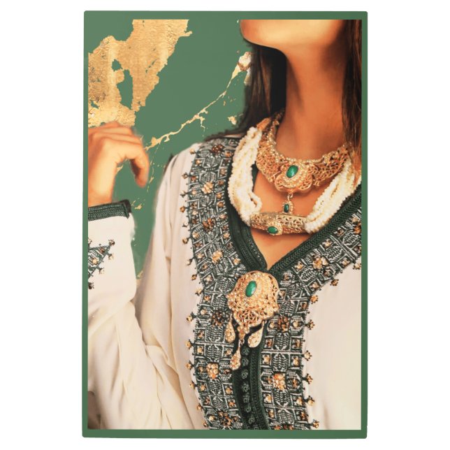 Impresión En Metal mármol dorado verde (Anverso)