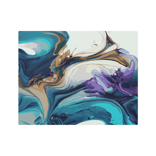 Impresión En Metal Mármol multicolor (Anverso)