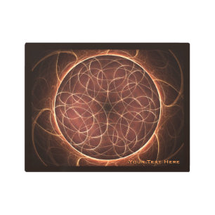 Impresión En Metal Marrón enano