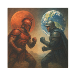 Impresión En Metal Mars vs Earth Showdown