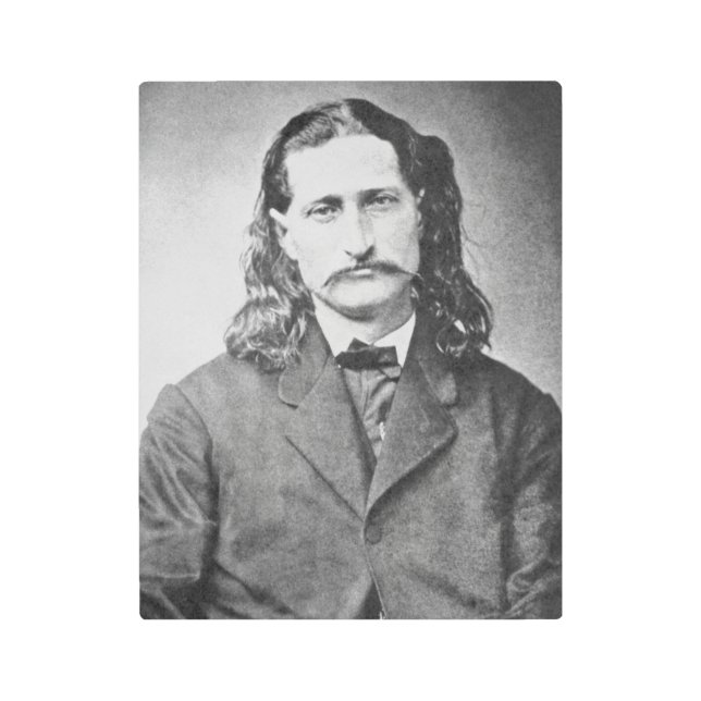 Impresión En Metal Marshal Wild Bill Hickok Antiguo Cañero Occidental (Anverso)