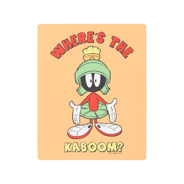 Impresión En Metal MARVIN THE MARTIAN™ ¿Dónde está el Kaboom? (Anverso)