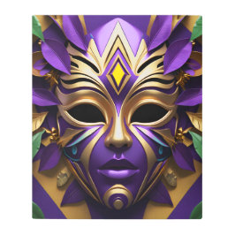 Impresión En Metal Máscara de Mardi Gras 1 Muro de Espíritu de Carnav