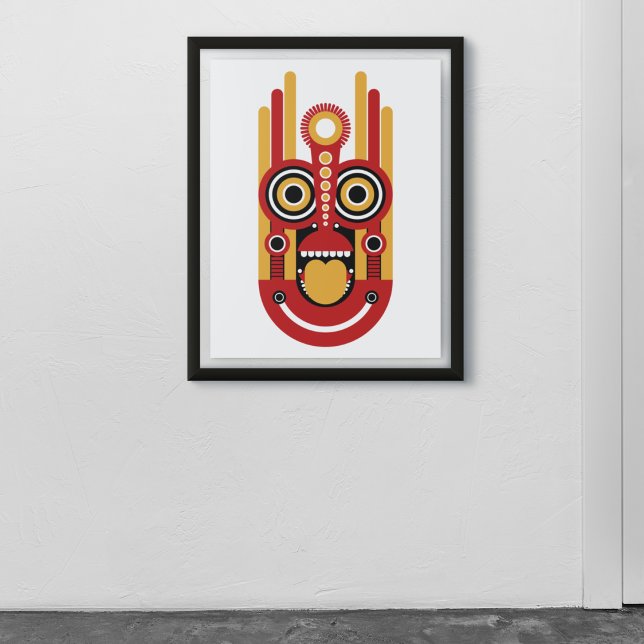 Impresión En Metal Máscara de tiki amarilla (Subido por el creador)