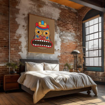 Máscara hawaiana tiki