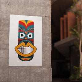 Impresión En Metal Máscaras tribales étnicas