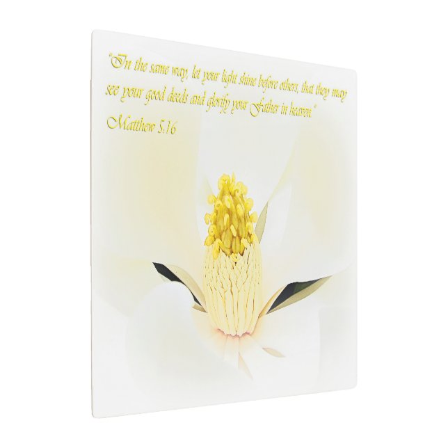 Impresión En Metal Mateo 5:16 Inspirador (Angulado)
