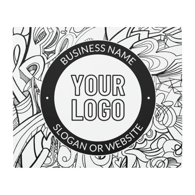 Impresión En Metal Material gráfico de línea moderno y su logotipo co (Anverso)