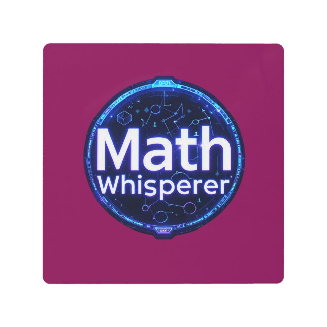 Impresión En Metal Math Teacher Math Whisperer (Anverso)