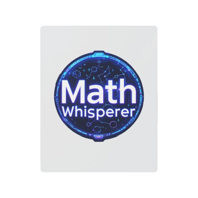 Impresión En Metal Math Teacher Math Whisperer (Anverso)