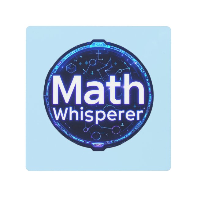Impresión En Metal Math Teacher Math Whisperer (Anverso)