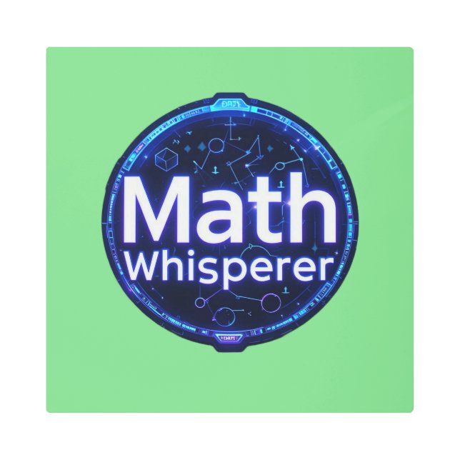 Impresión En Metal Math Teacher Math Whisperer (Anverso)
