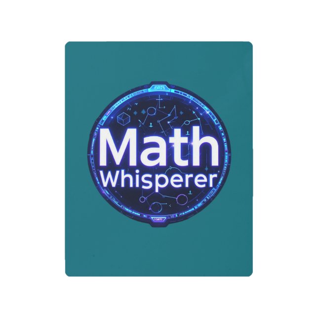 Impresión En Metal Math Teacher Math Whisperer (Anverso)